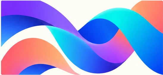 Flowing AnyApps brand ribbons